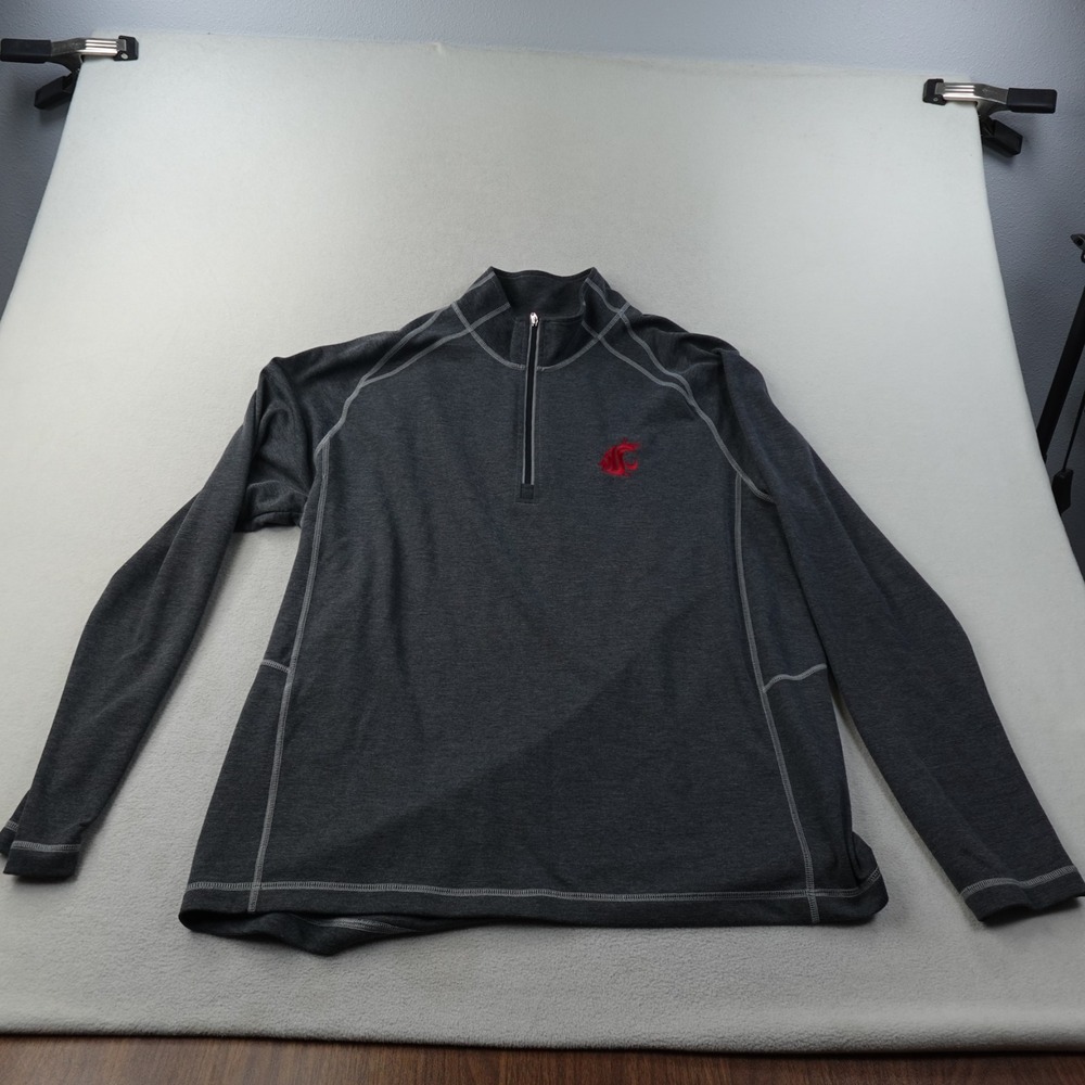Tommy Bahama Pullover Mens XL Gray Washington State Cougars 1/4 Zip Stretch